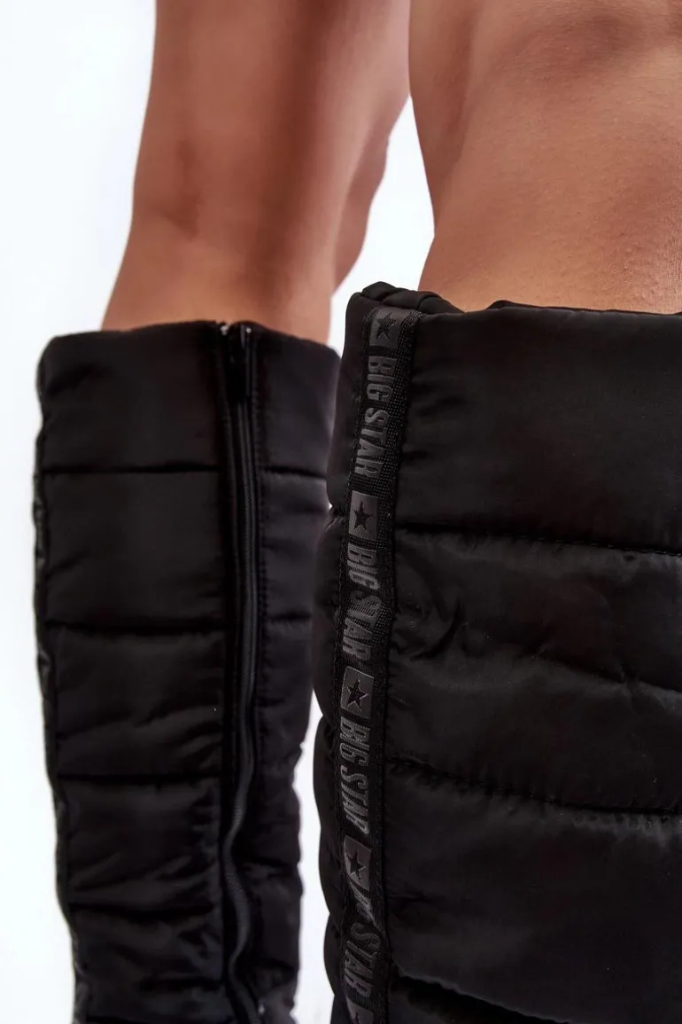 Damskie Śniegowce Kozaki Ocieplane Czarne Big Star MM274332