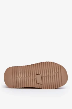 Damskie Śniegowce Na Grubej Podeszwie Beżowe Caliksa