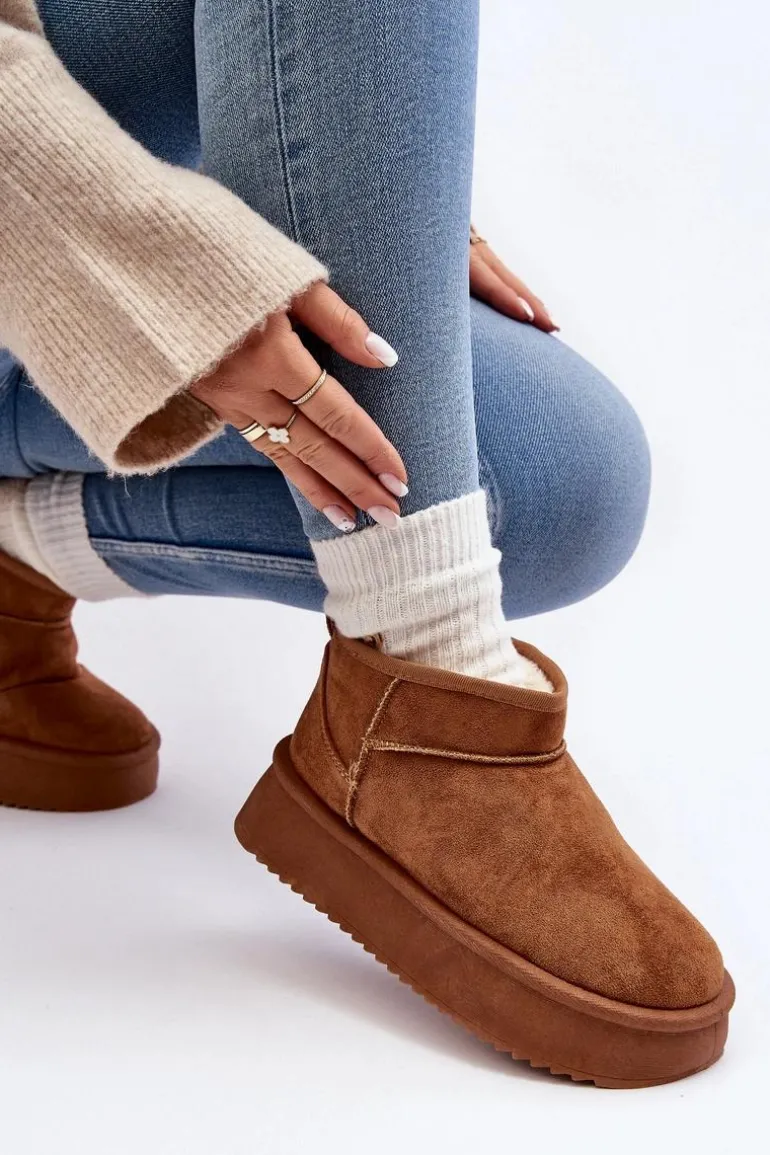 Damskie Śniegowce Na Grubej Podeszwie Camel Caliksa