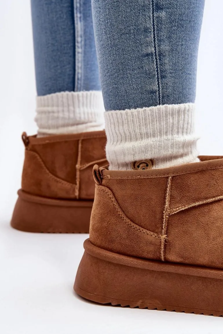 Damskie Śniegowce Na Grubej Podeszwie Camel Caliksa