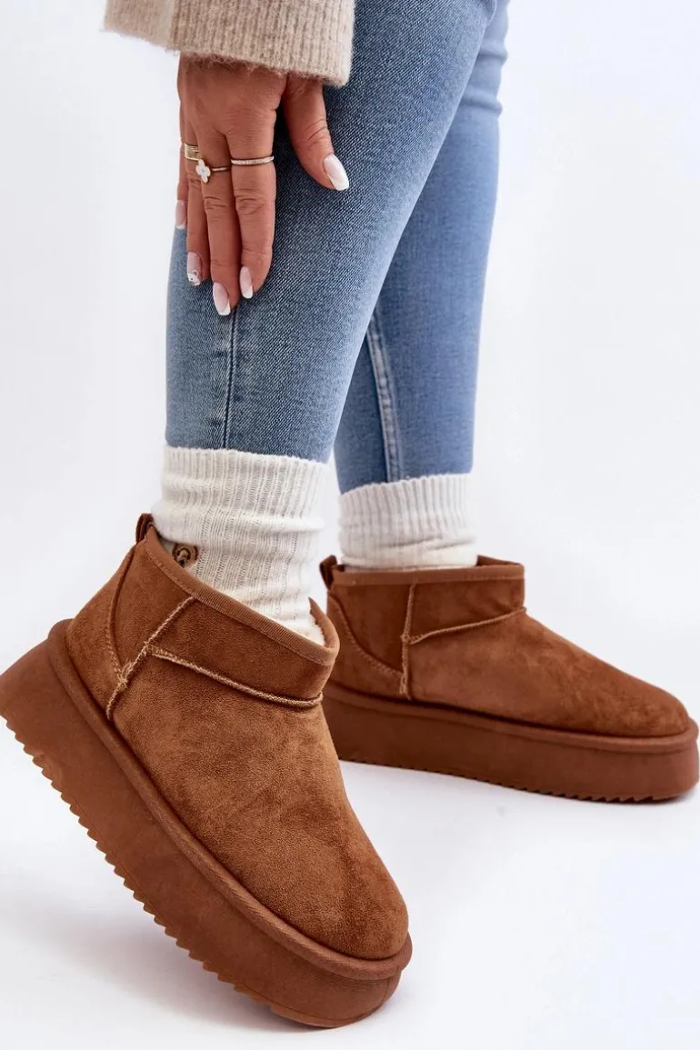 Damskie Śniegowce Na Grubej Podeszwie Camel Caliksa