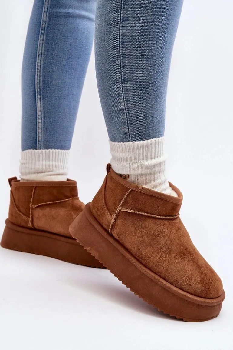 Damskie Śniegowce Na Grubej Podeszwie Camel Caliksa