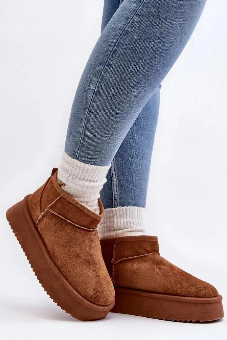 Damskie Śniegowce Na Grubej Podeszwie Camel Caliksa