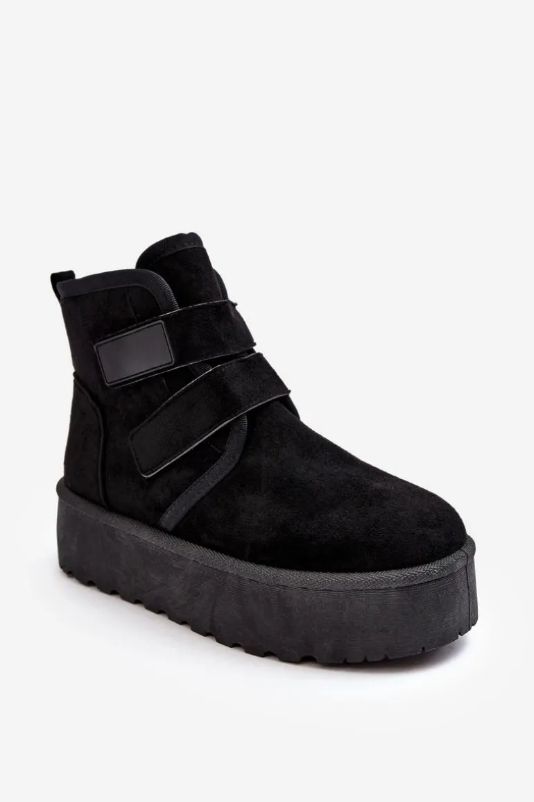 Damskie Śniegowce Na Platformie Czarne Naredi