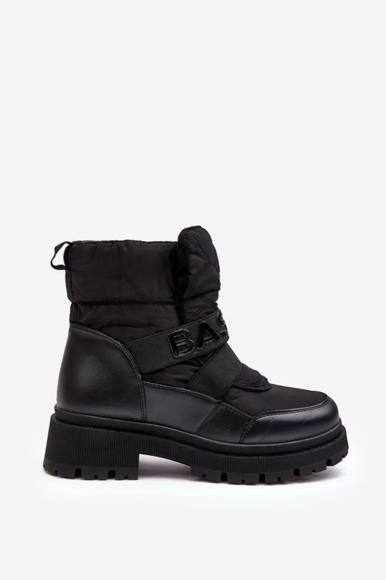 Damskie Śniegowce Na Suwak Ocieplane Czarne Zeva