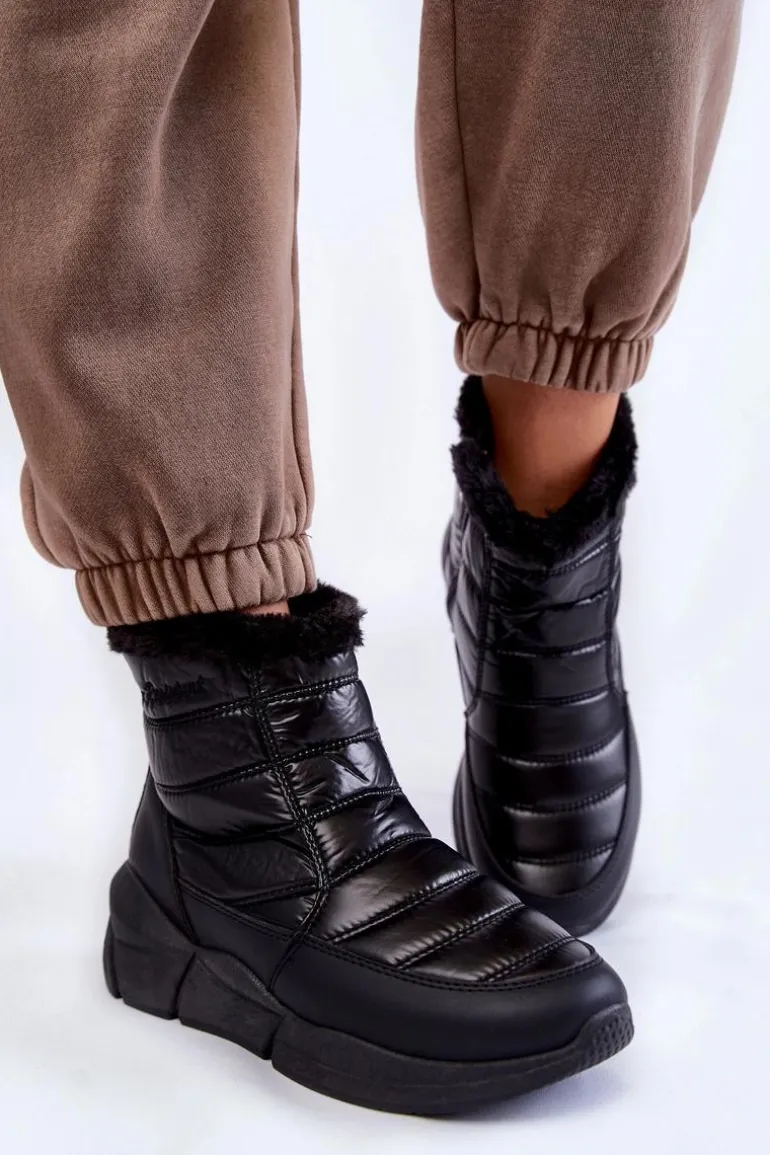 Damskie Śniegowce Na Suwak Czarne Senia