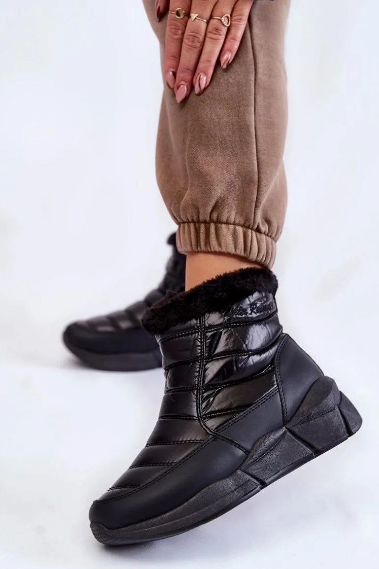 Damskie Śniegowce Na Suwak Czarne Senia