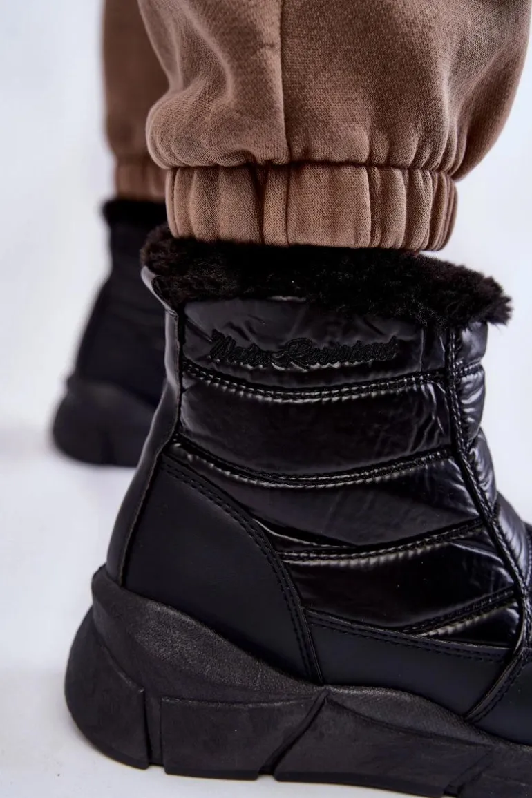 Damskie Śniegowce Na Suwak Czarne Senia