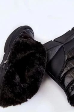 Damskie Śniegowce Na Suwak Czarne Senia