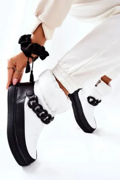 Damskie Śniegowce Ocieplane Białe Khariche