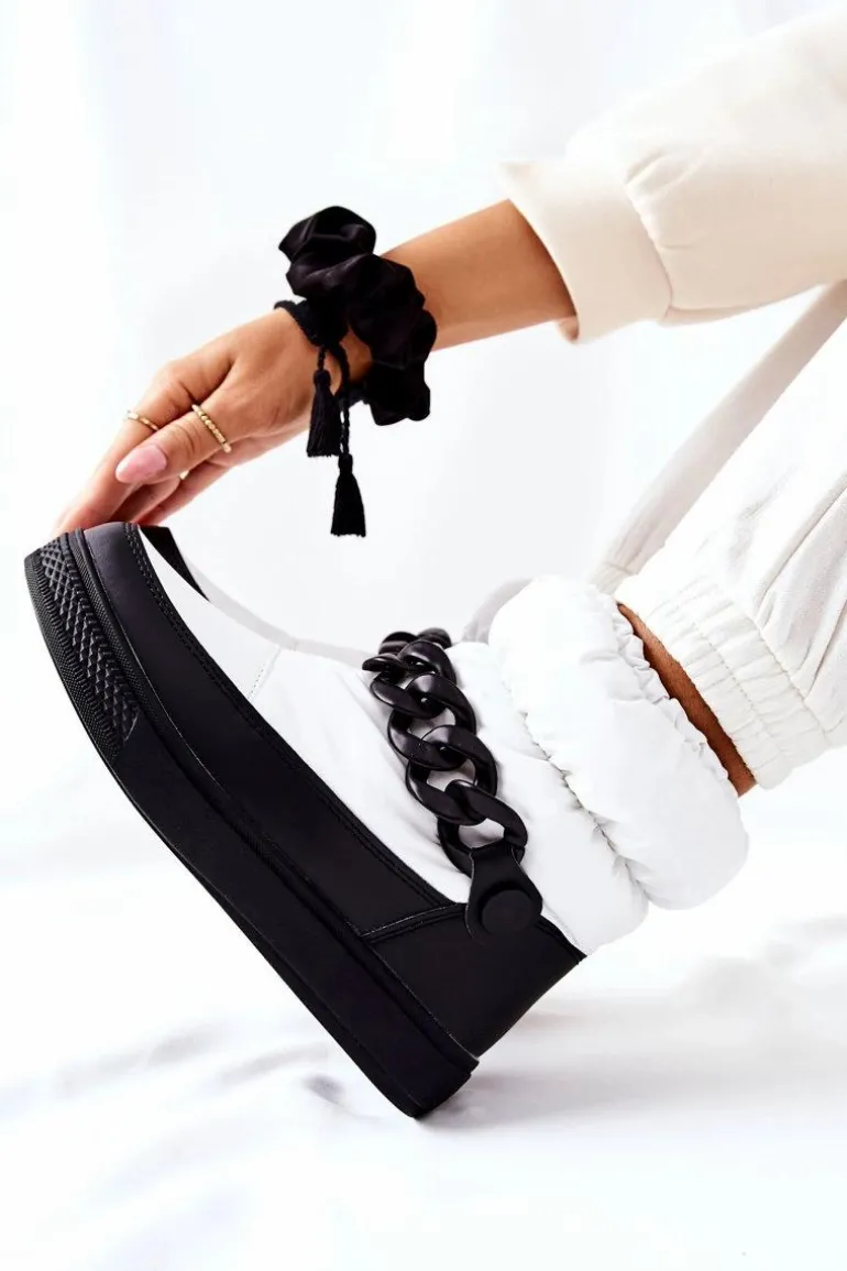 Damskie Śniegowce Ocieplane Białe Khariche