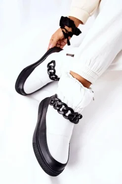 Damskie Śniegowce Ocieplane Białe Khariche