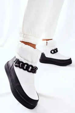 Damskie Śniegowce Ocieplane Białe Khariche