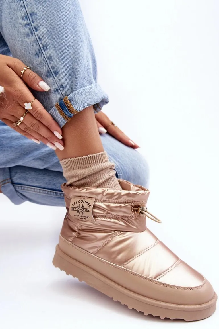 Damskie Śniegowce Ocieplane Lee Cooper LCJ-23-44-1965L Beżowe