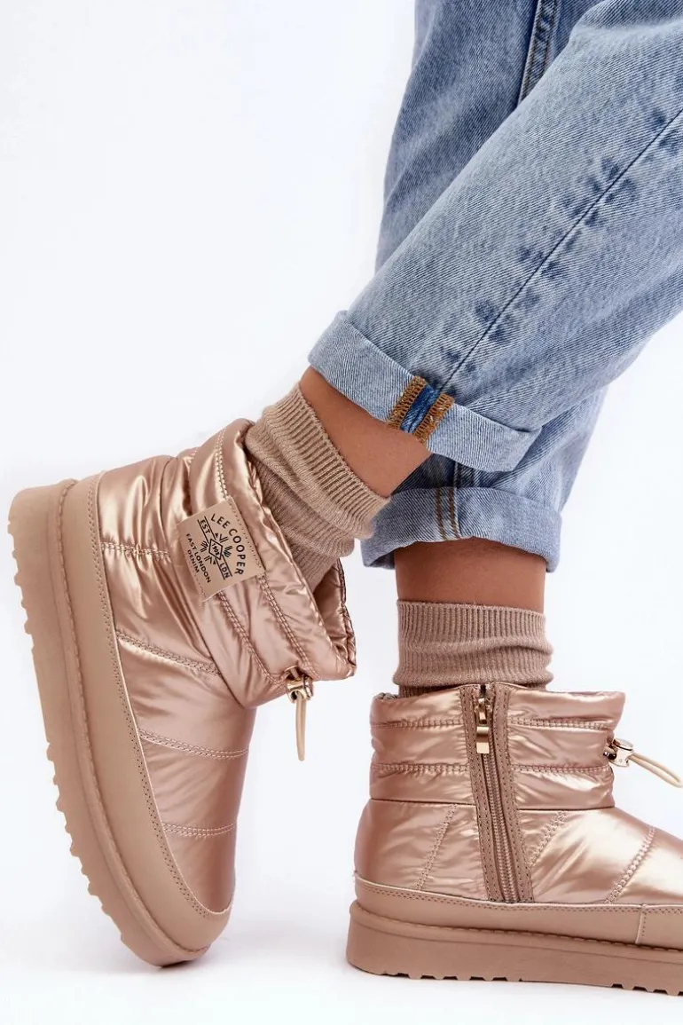 Damskie Śniegowce Ocieplane Lee Cooper LCJ-23-44-1965L Beżowe
