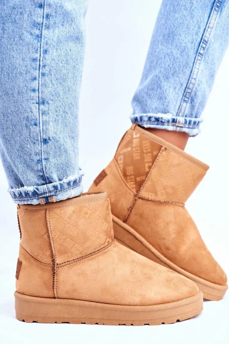 Damskie Śniegowce Ocieplane Brązowe Big Star GG274559