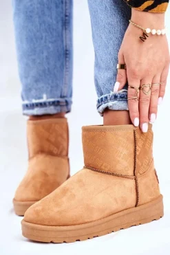 Damskie Śniegowce Ocieplane Brązowe Big Star GG274559