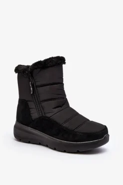 Damskie Śniegowce Z Futerkiem Czarne Primose