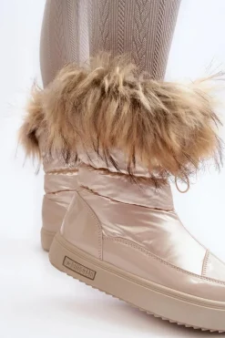 Damskie Śniegowce Z Futerkiem Beżowe Big Star MM274380