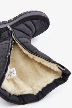 Damskie Śniegowce Ze Zdobieniem Progress PROGJ-24-147 Czarne