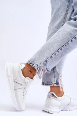 Damskie Niskie Buty Sportowe Białe Elliot