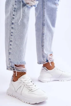 Damskie Niskie Buty Sportowe Białe Elliot