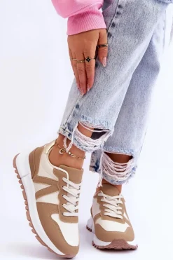 Damskie Niskie Buty Sportowe Beżowe Elliot