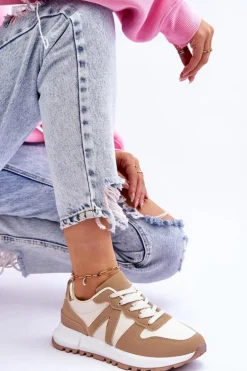 Damskie Niskie Buty Sportowe Beżowe Elliot
