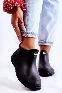 Damskie Niskie Kalosze Czarne Eldora