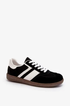 Damskie Niskie Sneakersy Buty Sportowe Czarne Eudiopis