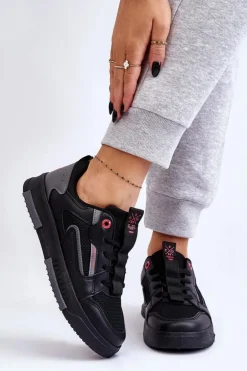 Damskie Niskie Sneakersy Cross Jeans LL2R4012C Czarne