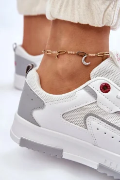 Damskie Niskie Sneakersy Cross Jeans LL2R4011C Białe