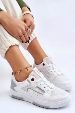 Damskie Niskie Sneakersy Cross Jeans LL2R4011C Białe