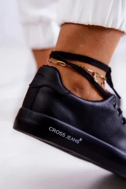 Damskie Niskie Tenisówki Cross Jeans JJ2R4054C Czarne