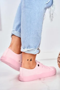 Damskie Niskie Trampki Big Star DD274443 Jasnoróżowe