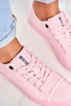 Damskie Niskie Trampki Big Star DD274443 Jasnoróżowe