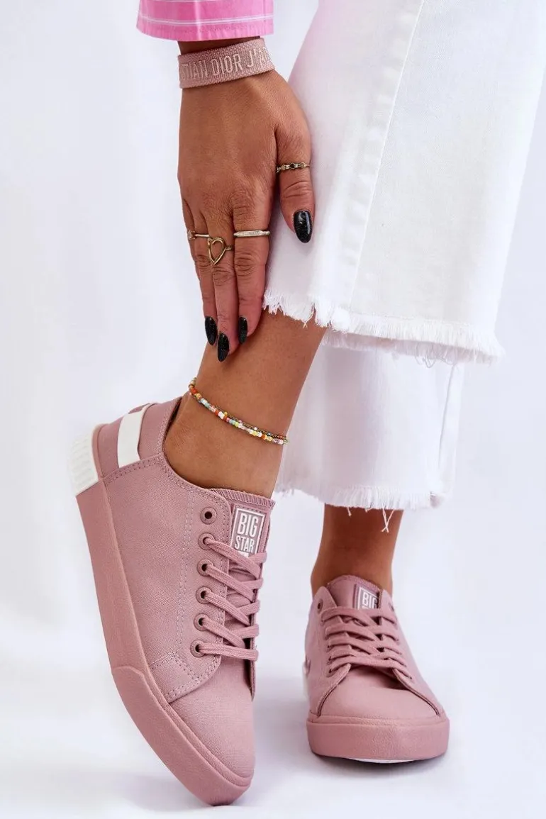 Damskie Niskie Trampki Big Star LL274040 Różowe