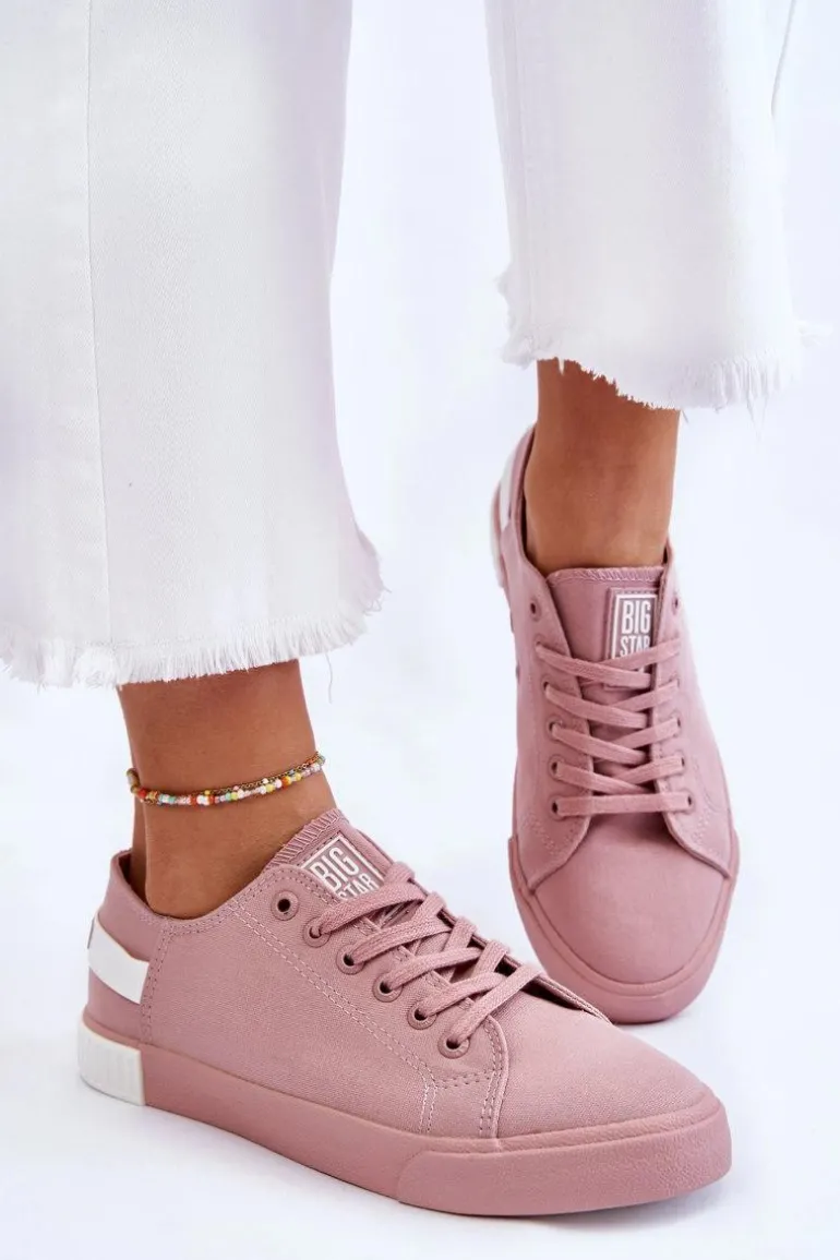 Damskie Niskie Trampki Big Star LL274040 Różowe
