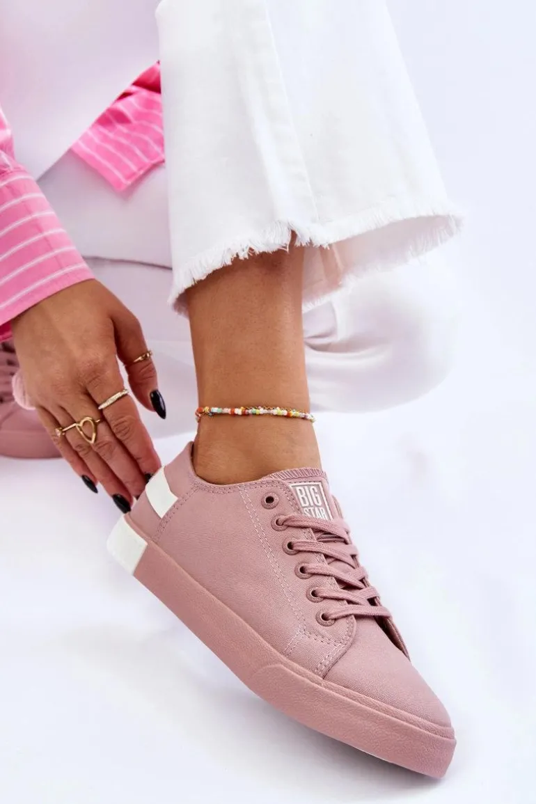 Damskie Niskie Trampki Big Star LL274040 Różowe