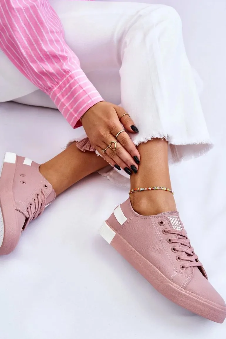 Damskie Niskie Trampki Big Star LL274040 Różowe