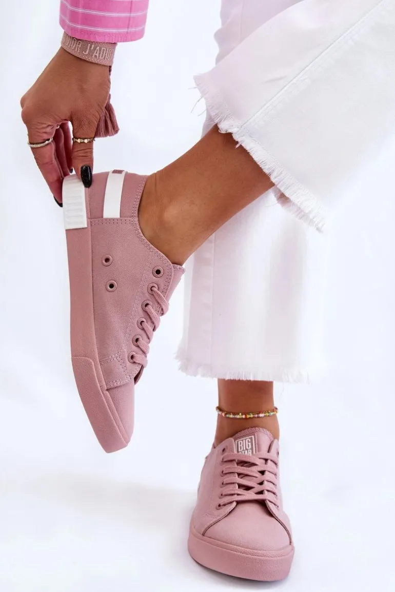 Damskie Niskie Trampki Big Star LL274040 Różowe