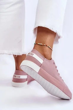 Damskie Niskie Trampki Big Star LL274040 Różowe