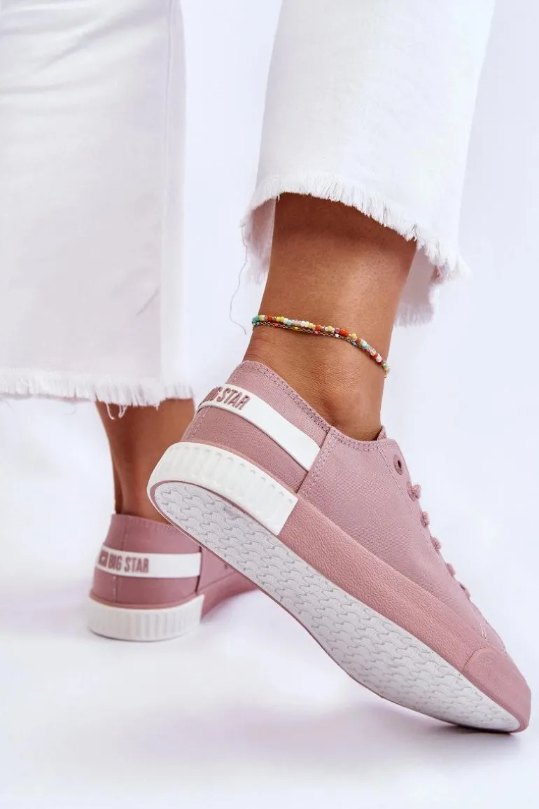 Damskie Niskie Trampki Big Star LL274040 Różowe