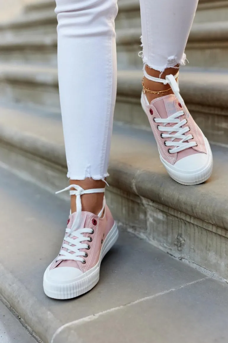 Damskie Niskie Trampki BIG STAR JJ274385 Różowe