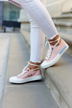 Damskie Niskie Trampki BIG STAR JJ274385 Różowe