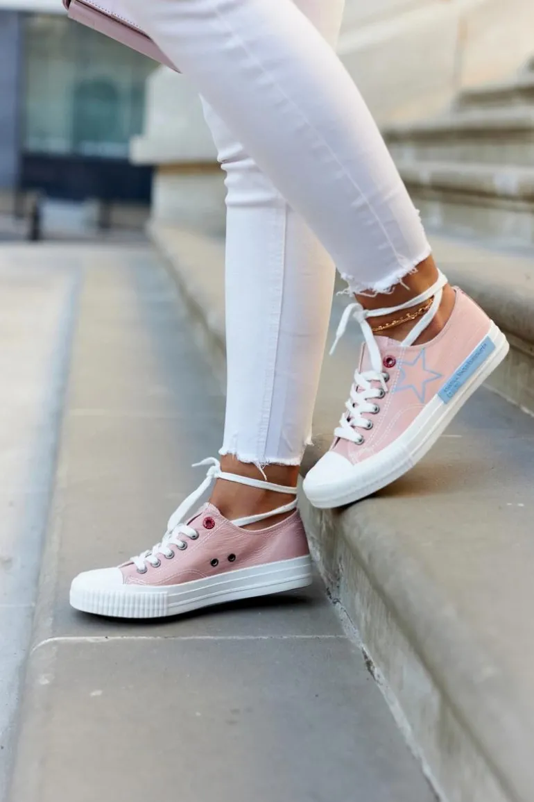 Damskie Niskie Trampki BIG STAR JJ274385 Różowe