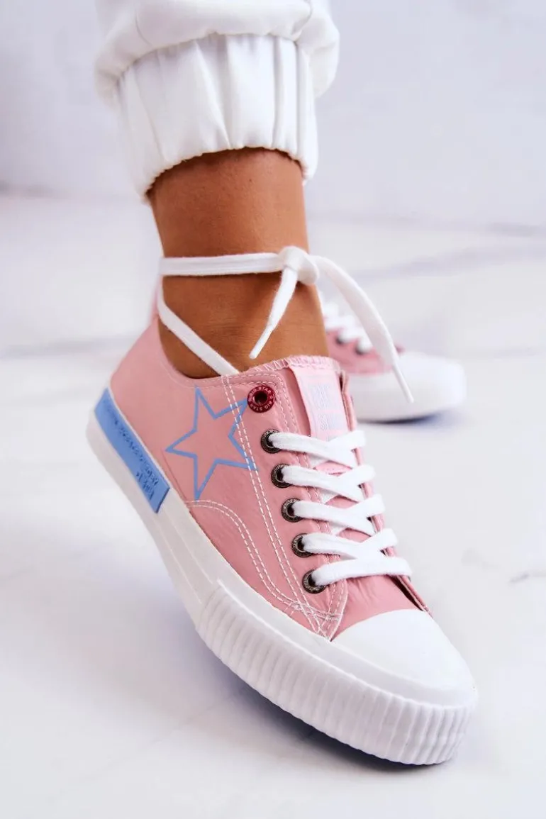 Damskie Niskie Trampki BIG STAR JJ274385 Różowe