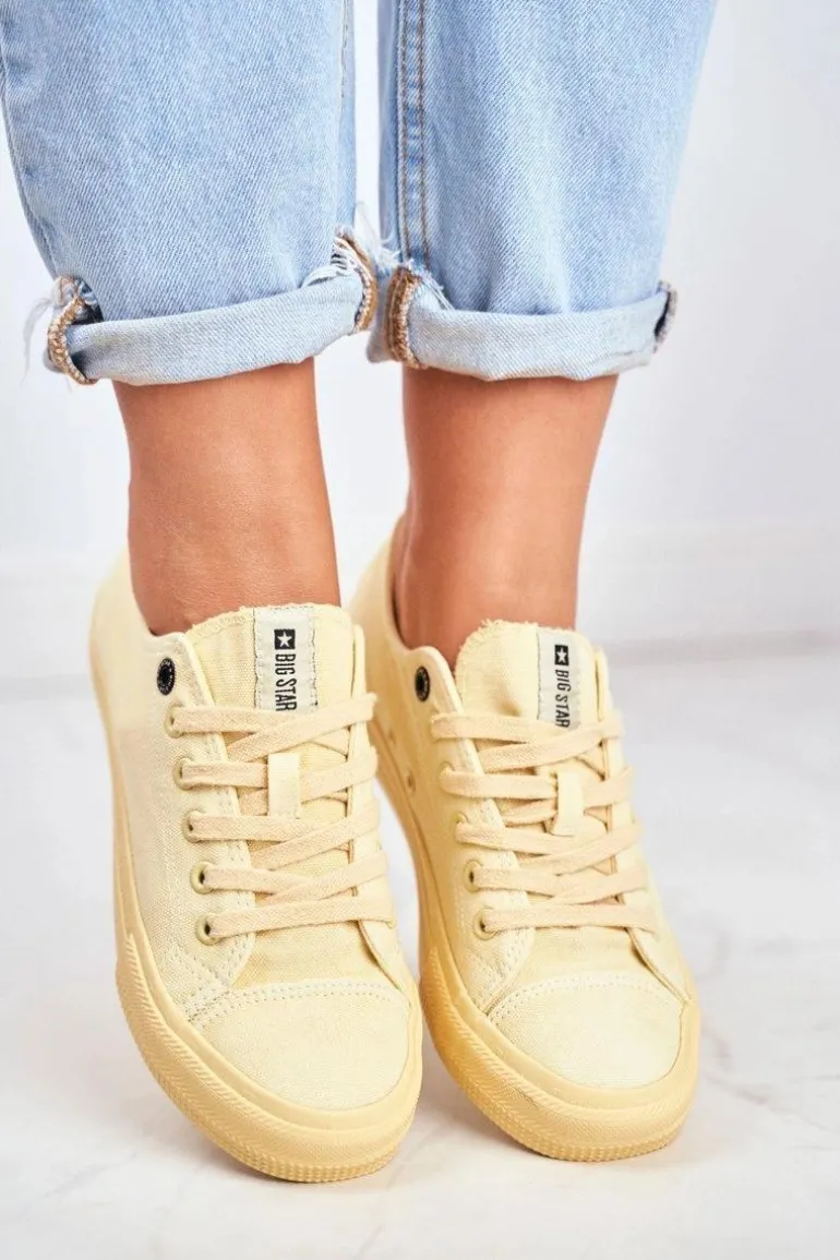 Damskie Niskie Trampki Big Star DD274441 Żółte