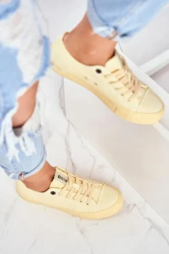 Damskie Niskie Trampki Big Star DD274441 Żółte