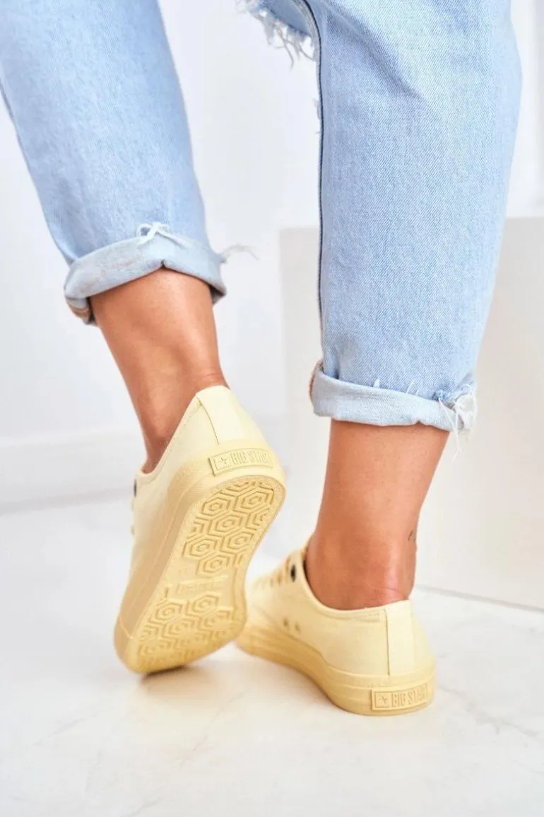 Damskie Niskie Trampki Big Star DD274441 Żółte